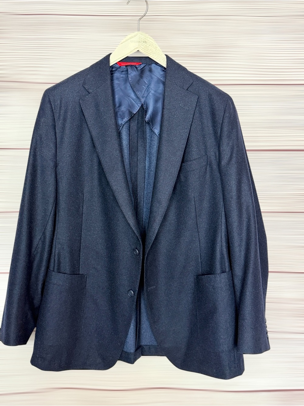 Samuelsohn Loro Piana Sweet Felt Blazer Navy Wool Sport Coat 46R - US 40-42